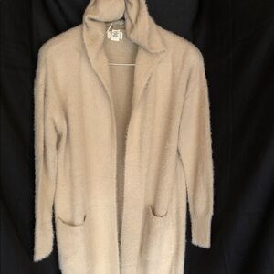 Cozy Cream Open-Front Women's Cardigan